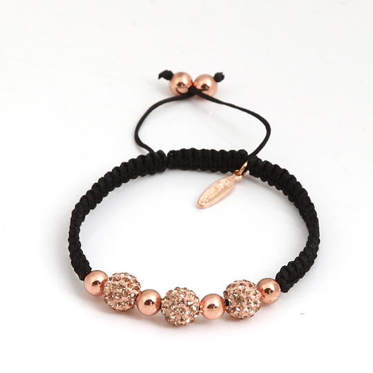 Black with 8 mm rose gold